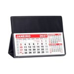Calendário 2027 de Mesa Grande PVC Personalizado Cor Preta