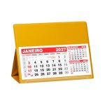 Calendário 2027 de Mesa Grande PVC Personalizado Cor amarelo