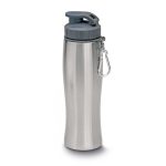 Garrafa Aço Inox Com Mosquetao Personalizada PRATA