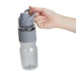 Squeeze plástico transparente personalizado CINZA
