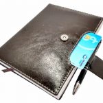 agenda de couro personalizada 2021 com porta cartao1