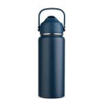 garrafa térmica personalizada empresa azul marinho