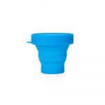 Copo Retrátil de Silicone 150ml Personalizado COR AZUL-CLARO-