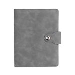 Caderno Fichário PU Personalizado CINZA