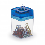 Porta-clips magnético em plástico personalizado cor azul