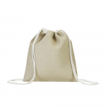 SACOLA MOCHILA EM JUTA PERSONALIZADA COR BERGE