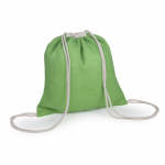 SACOLA MOCHILA EM JUTA PERSONALIZADA COR VERDE