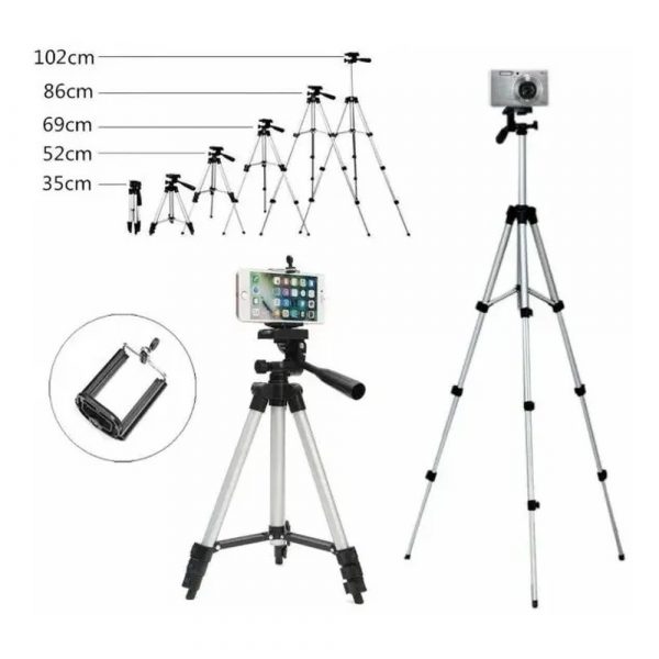 Tripé Universal Telescópico Para Câmera E Celular Personalizado1 Tripé Para Celular Personalizado