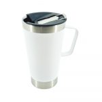 Caneca Térmica Personalizada Inox com Abridor 550ml cor branca