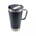 Caneca Térmica Personalizada Inox com Abridor 550ml cor preta