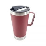 Caneca Térmica Personalizada Inox com Abridor 550ml cor vermelha