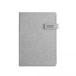 Agenda com presilha personalizada 2023 cor cinza