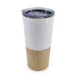 Copo Térmico Bambu 600ml Personalizado cor branca1