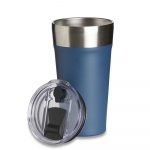Copo Térmico com Canudo 500ml Personalizado cor azul 1