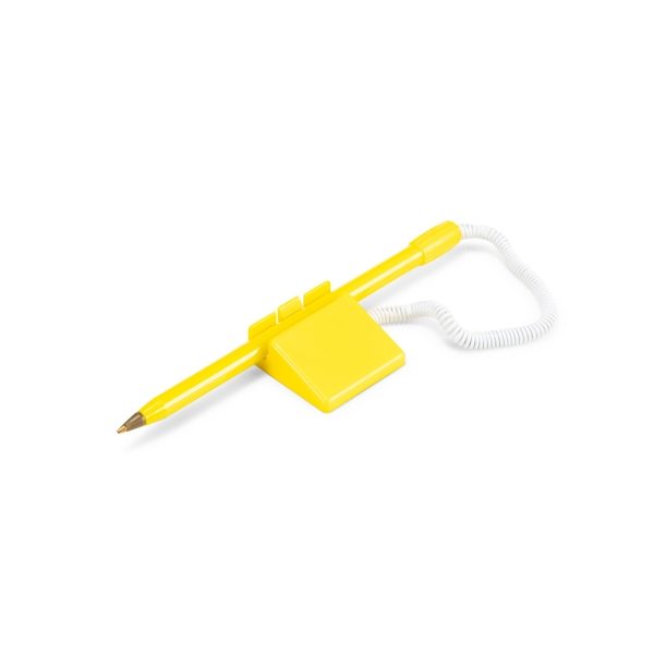 Caneta Balcão Plástica Personalizada COR AMARTELA