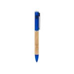 Caneta Bambu Com Lanterna Personalizada AZUL