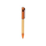 Caneta Bambu Com Lanterna Personalizada LARANJA