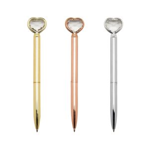 Caneta Metal Coração Diamante Personalizada com logo
