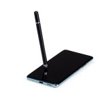 Caneta Plástica Touch 2 em 1 Personalizada cor preto