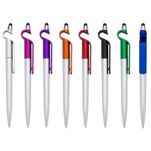 Caneta Plástica Touch com Suporte Personalizada COM SEU LOGOTIPO