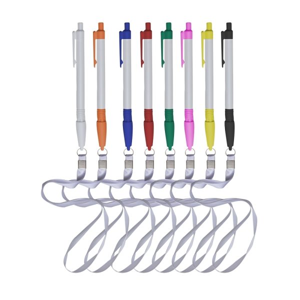 Caneta Plástica com Cordão Personalizada Caneta Plástica com Cordão Personalizada sp