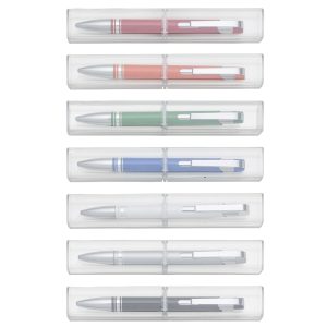 Caneta Semimetal com Tubo Personalizada com logo