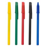 Caneta plástica com tampa personalizada com logo