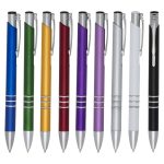 Canetas de plástico gravadas com logotipo