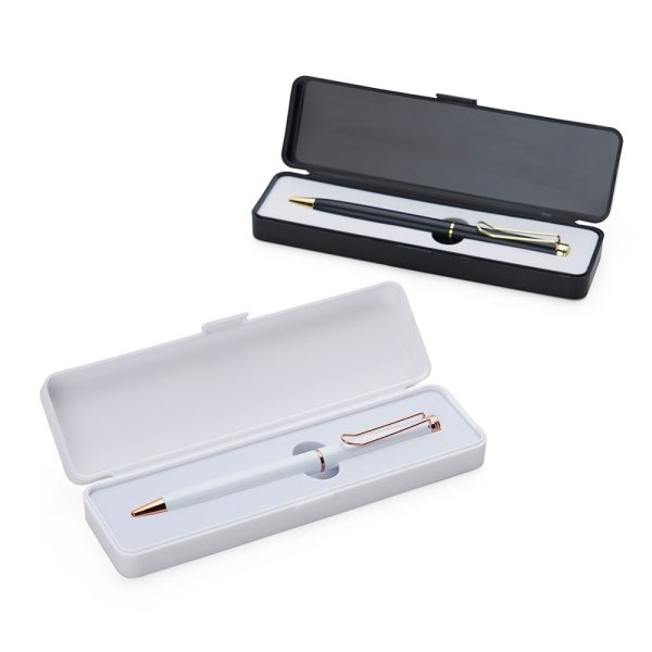 caneta de Metal Personalizada com Estojo plástico caneta de Metal Personalizada