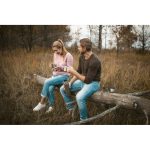 Couple,Of,Tourists,Drink,Hot,Drink,In,Nature.,Smiling,Caucasian