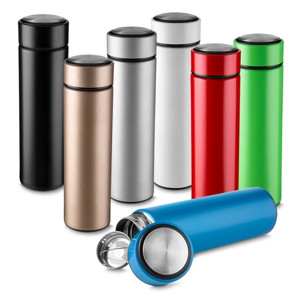 Garrafa Inox 450 ml com Infusor Personalizada Garrafa Inox 450 ml com Infusor Personalizada