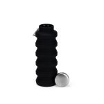 Garrafa Retrátil Silicone 500ml Personalizada PRETA
