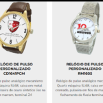 Relogio de pulso personalizado para brindes BH