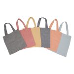 Sacolas de algodão colorida personalizada.