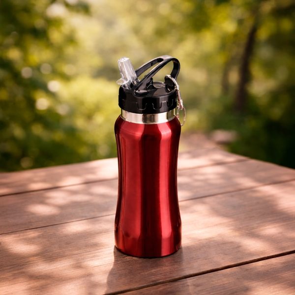 Squeeze Inox 500ml Personalizado VERMELHA