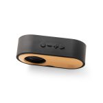 Caixa de som portátil em ABS reciclado e bambu personalizada3