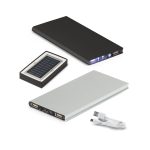 ateria portátil em alumínio com painel solar personalizada