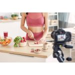 Copo ecológico retrátil em fibra de bambu, personalizado