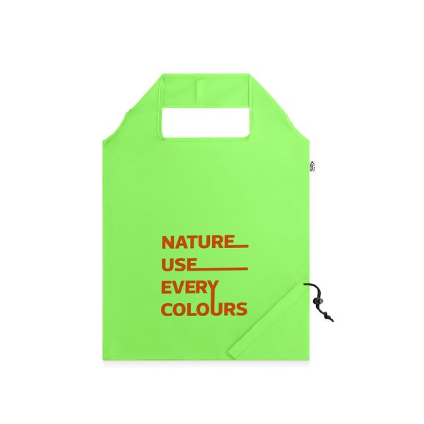 Bolsa ecológica dobrável de PET reciclado com logo