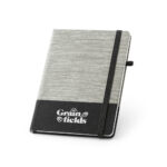 Caderno capa dura em palha e algodão canvas personalizado sp