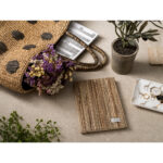 Caderno de capa dura em palha natural personalizado mg