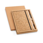 Kit Ecológicos Caderneta e Caneta De Cortiça Mais Caixa Personalizados SP