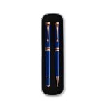 Conjunto canetas executivas 2 peças personalizada AZUL