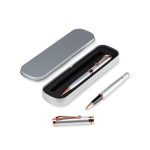 Conjunto canetas executivas 2 peças personalizada PRATA