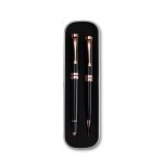 Conjunto canetas executivas 2 peças personalizada PRETA