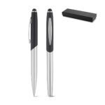 Conjunto de caneta esferográfica e caneta rollerbal personalizadas