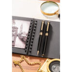 Conjunto de canetas excutiva com banho de ouro de 18 quilates personalizadas PR