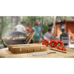 Table,Background,Of,Free,Space,And,Grill,Time,In,Garden