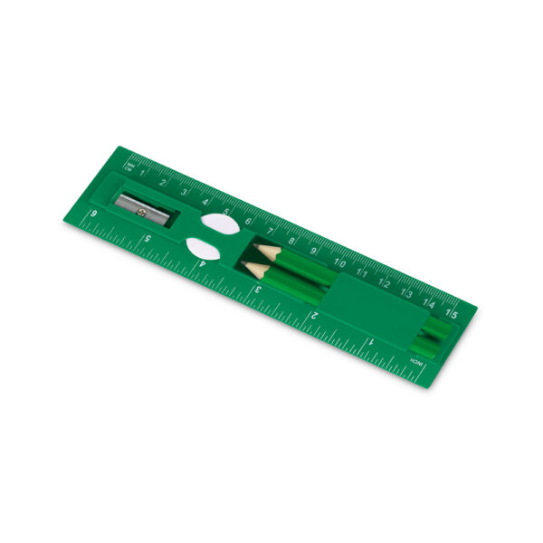 Kit escolar lápis apontador regua personalizado