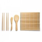 Kit para sushi em bambu com hashi personalizado sc